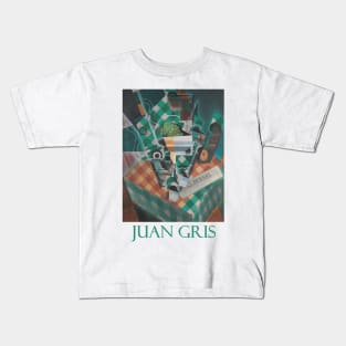 Still Life with Checkered Tablecloth by Juan Gris Kids T-Shirt